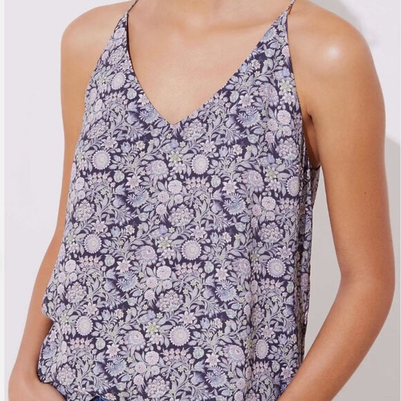 LOFT Garden Strappy Cami Size Medium - Picture 2 of 13